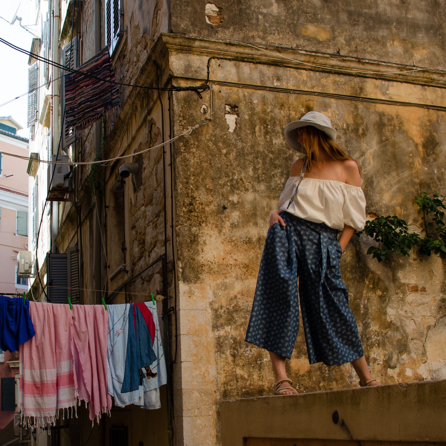 high waisted culotte trousers