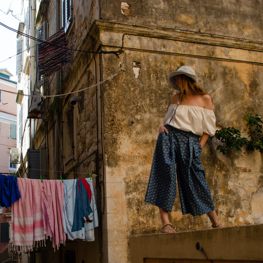 high waisted culotte trousers