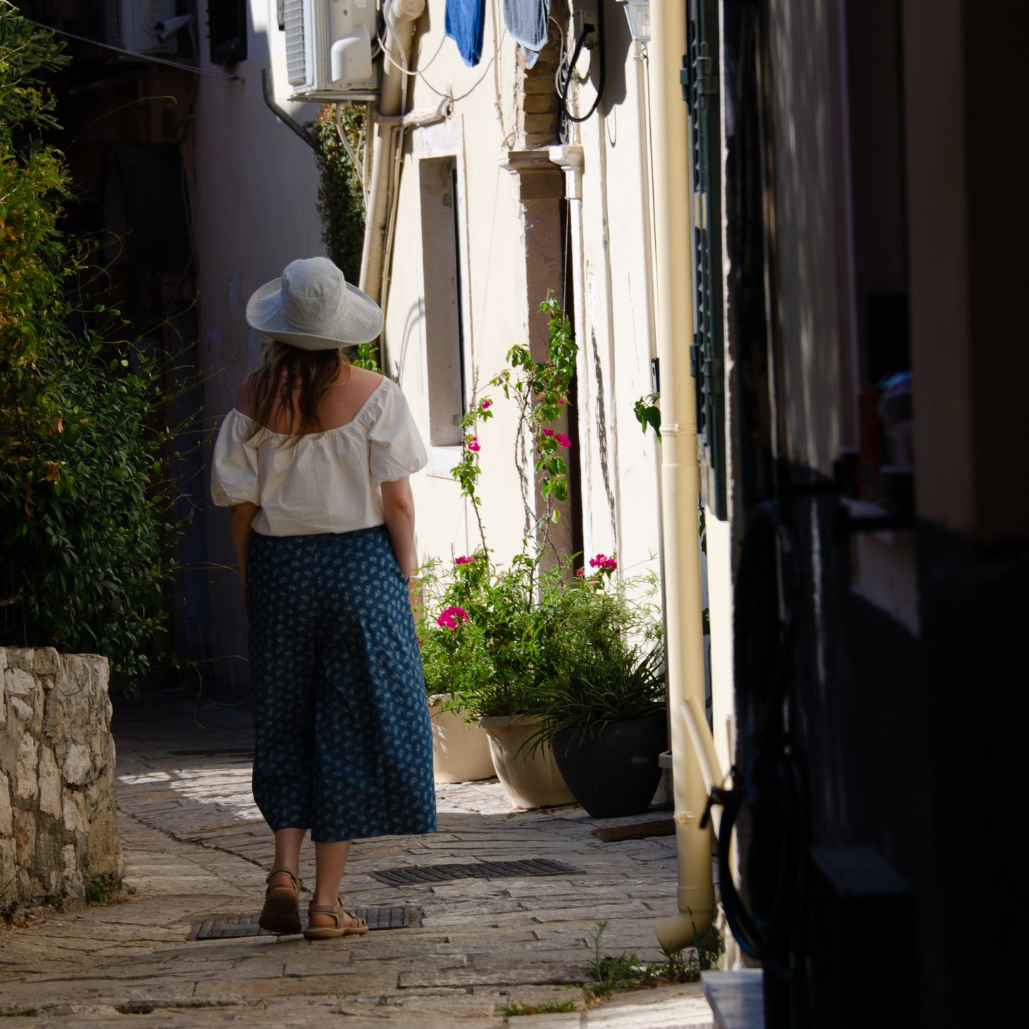 high waisted culotte trousers